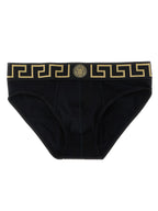 Versace Black Cotton Briefs