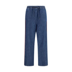 Valentino Garavani Blue Polyester Casual Pants