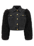 Twinset Black Cotton Denim Jacket