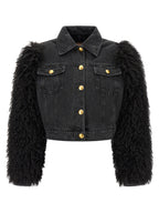 Twinset Black Cotton Denim Jacket