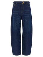 Twinset Blue Cotton High-Waisted Jean