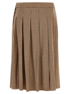 Moncler Beige Viscose Midi Skirt