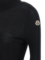 Moncler Black Virgin Wool Cardigan