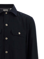 Brunello Cucinelli Blue Virgin Wool Blouse