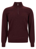 Brunello Cucinelli Bordeaux Cashmere Cardigan