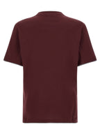 Brunello Cucinelli Bordeaux Cotton T-Shirt