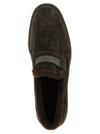 Brunello Cucinelli Brown Calfskin Slip-On Loafers