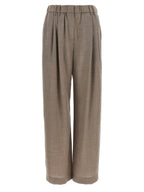 Brunello Cucinelli White Virgin Wool Casual Pants