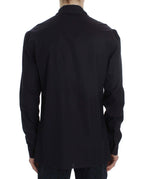 Dolce & Gabbana Purple Striped Cotton Pajama Lounge Shirt