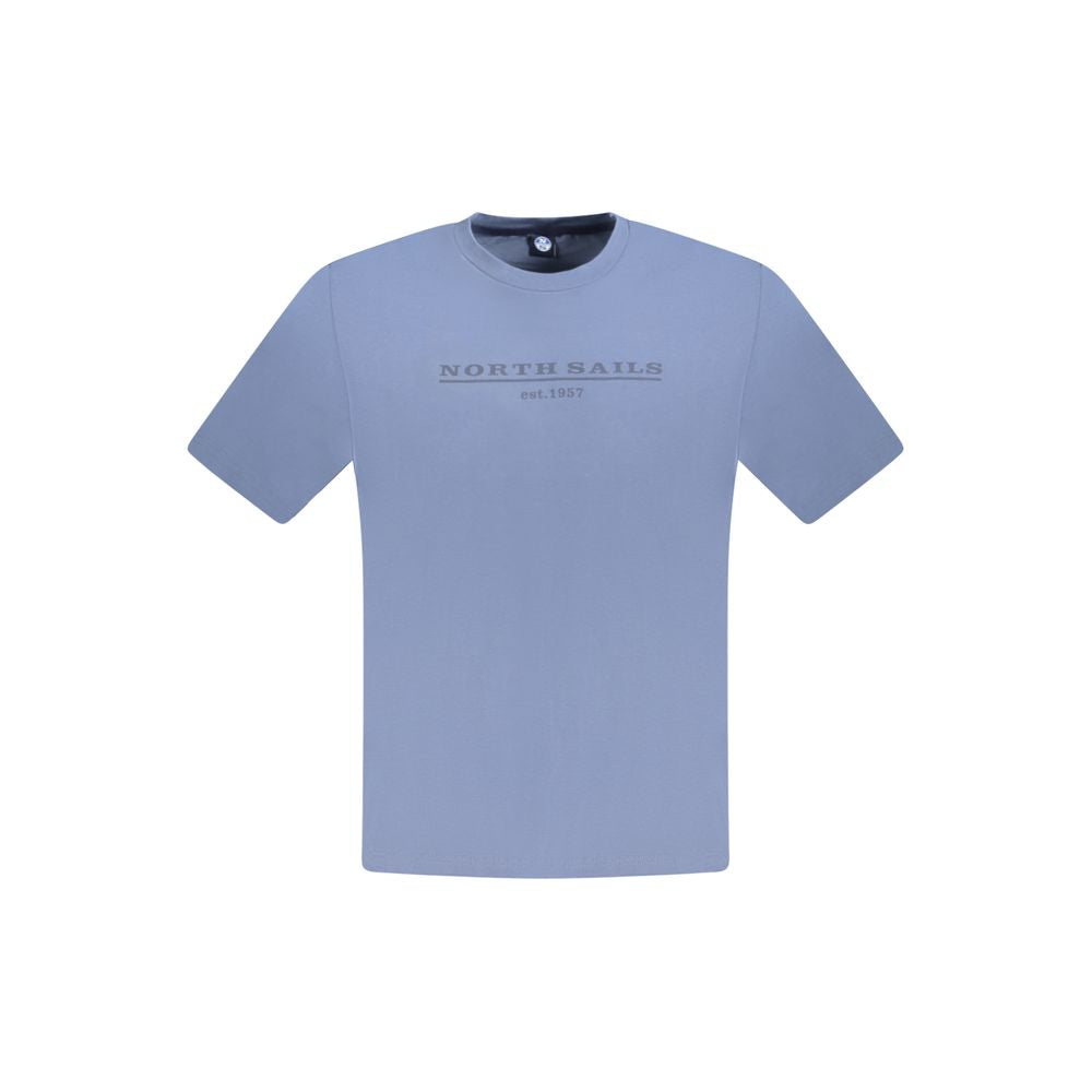 North Sails Blue Cotton Men T-Shirt