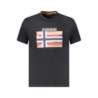 Napapijri Black Cotton Men's T-Shirt