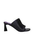 Stella McCartney Black Leather Stiletto Heel Sandals