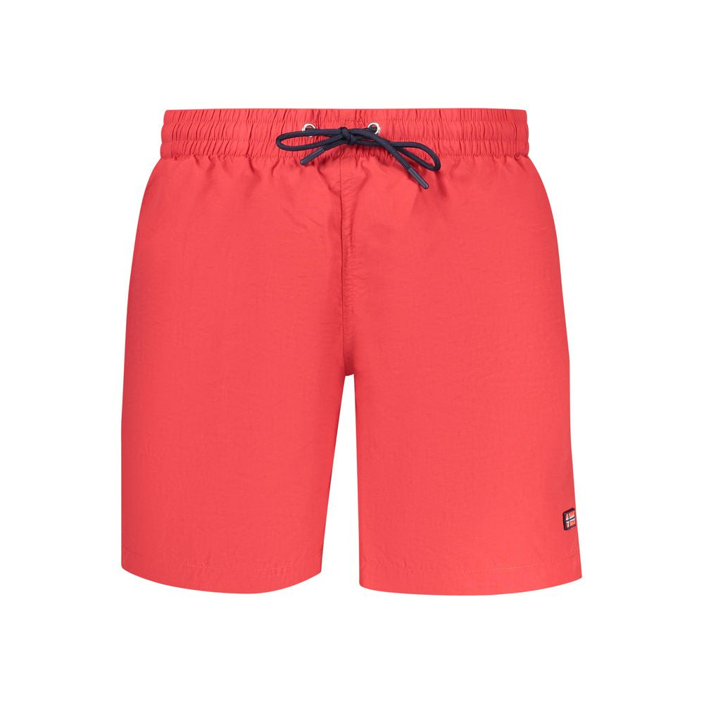 Norway 1963 Rosso Poliammide Men Swim Boxer