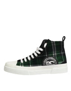 Dolce & Gabbana Multicolor Cotton High Top Men Sneakers Shoes
